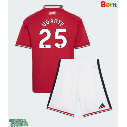 Manchester United Manuel Ugarte #25 Replika Babytøj Hjemmebanesæt Børn 2026-27 Kortærmet (+ Korte bukser)